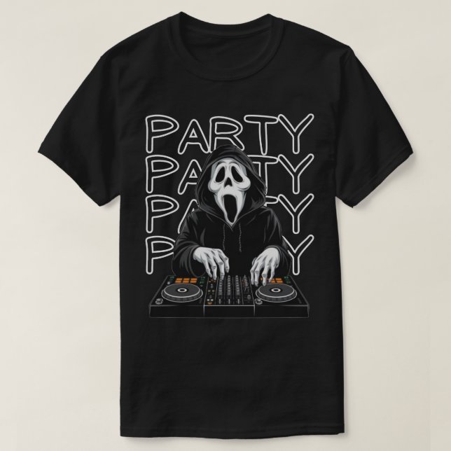 Scary Party DJ T Shirt (Design framsida)
