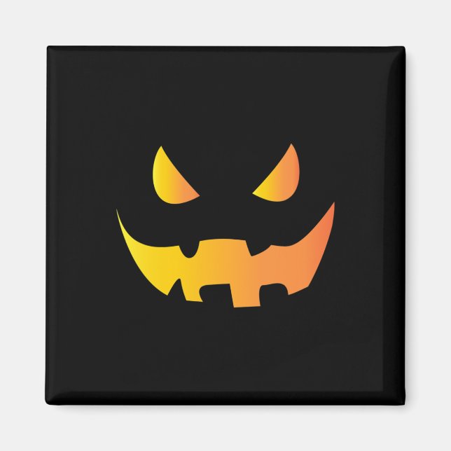 Scary Pumpkin Ansikte för Halloween Magnet (Framsidan)