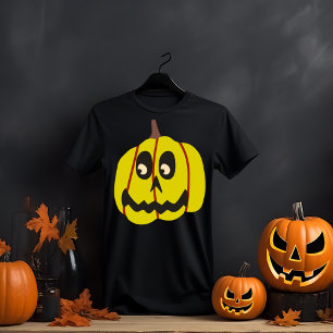 Scary Pumpkin Ansikte Halloween T Shirt