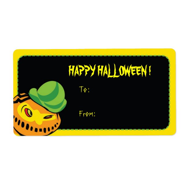 Scary pumpkin - Halloween-etiketter Fraktsedel (Framsidan)