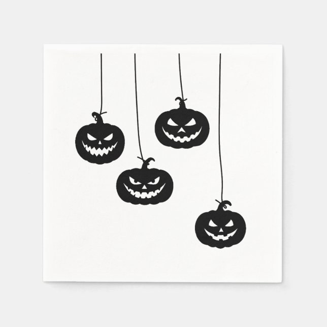 Scary Pumpkin hanging Pappersservett (Framsidan)