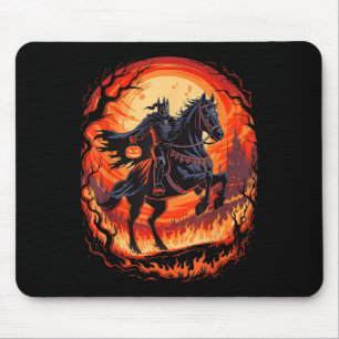 Scary Pumpkin Headless Horseman Halloween För mana Musmatta