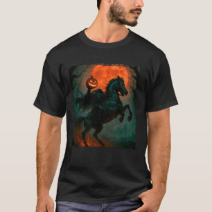 Scary Pumpkin Jack o lantern Headless Horseman Hal T Shirt