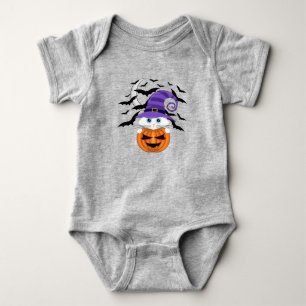 Scary Pumpkin med vit Kattunge och Witches Hat T Shirt