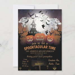 Scary Pumpkin Night Party Planner-inbjudan Inbjudningar