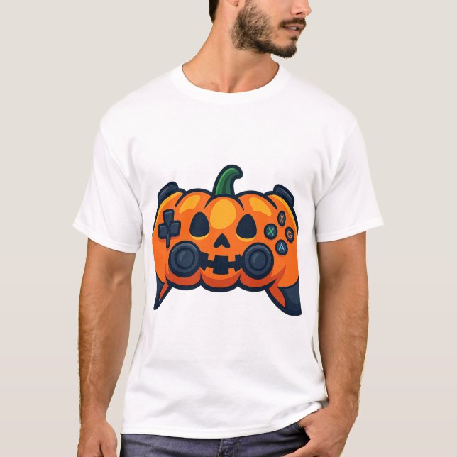 Scary Pumpkin-spelkontroll T Shirt (Framsida)
