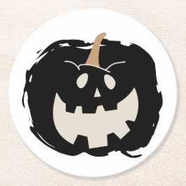 Scary Pumpkin Underlägg Papper Rund