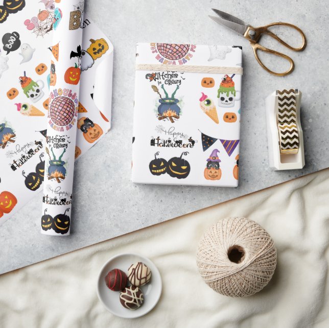 Scary Roligt och Spooky Halloween Presentpapper (Hantverk)