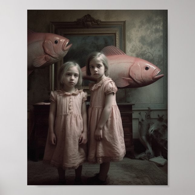 Scary Rosa Fish Twillingars Horror Poster (Framsidan)