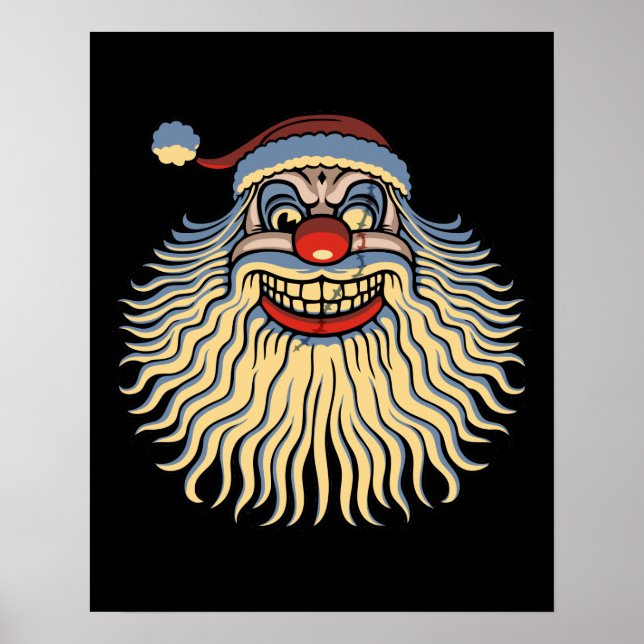 Scary Santa Clown Poster (Framsidan)