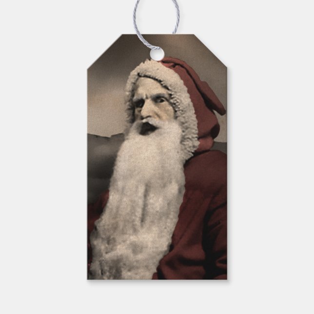 Scary Santa Gift-Märkre Presentetikett (Framsidan)
