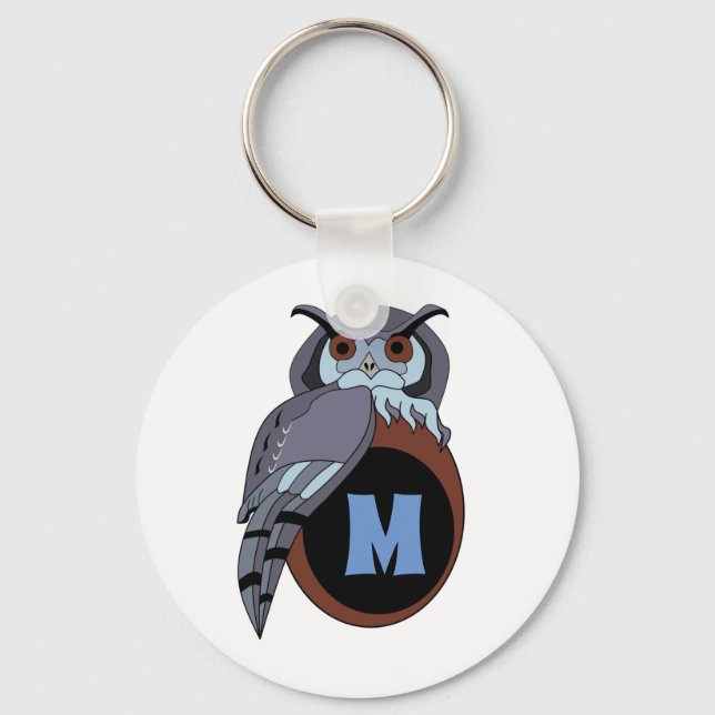 Scary Scop Uggla Monogram Nyckelring (Framsida)