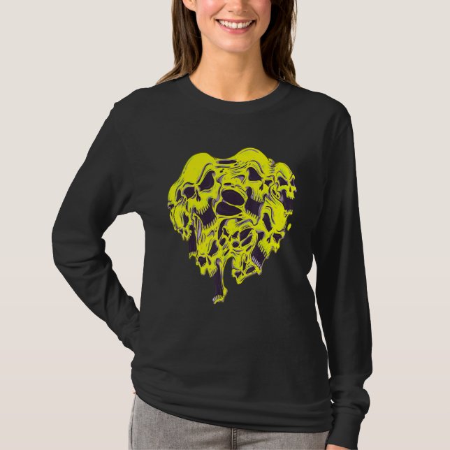 Scary screaming merged Skulls Best of Graphic T Shirt (Framsida)