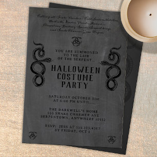 Scary Serpent Vuxen Halloween fest Inbjudningar
