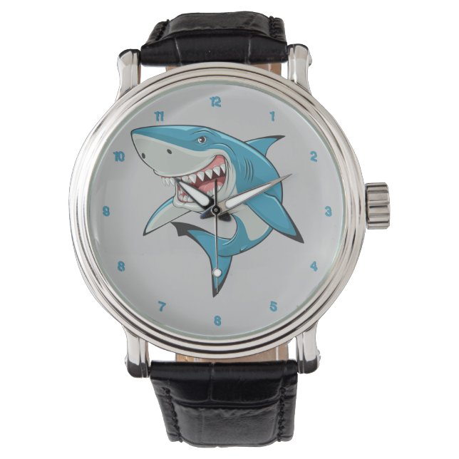 Scary Shark Armbandsur (Framsida)