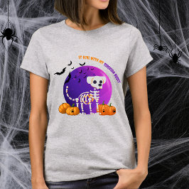 Scary Siberian husky Halloween Full Moon T-Shirt