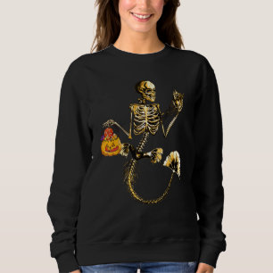 Scary Sjöjungfru Skeleton Halloween fest Costume C T Shirt