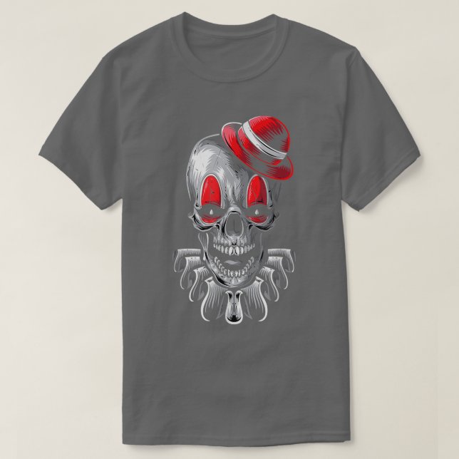 Scary Skeleton Clown, Serial Killer Clown Hallowee T Shirt (Design framsida)