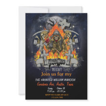 Scary Skeleton i Natten Halloween fest