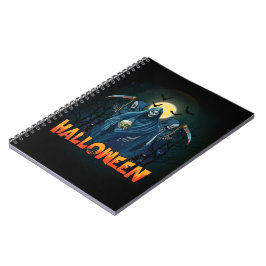 Scary Skeleton Night Halloween, My Halloween Mood. Anteckningsbok