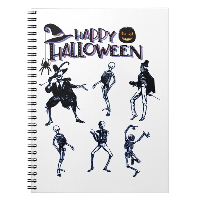 Scary Skeletons Party Anteckningsbok (Framsidan)