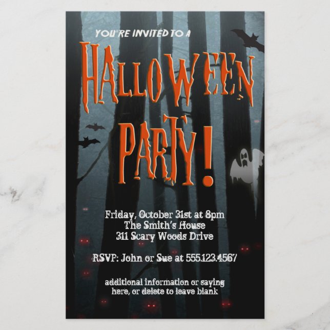 Scary Skogen Halloween fest Flyer (Framsida)