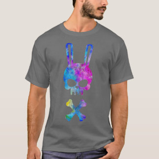 Scary Skull And Crossbones Bad Rabbit Horror Bunny T Shirt