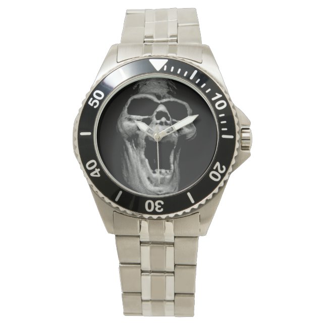Scary Skull-bevakning Armbandsur (Framsida)