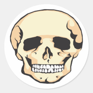 Scary Skull Runt Klistermärke