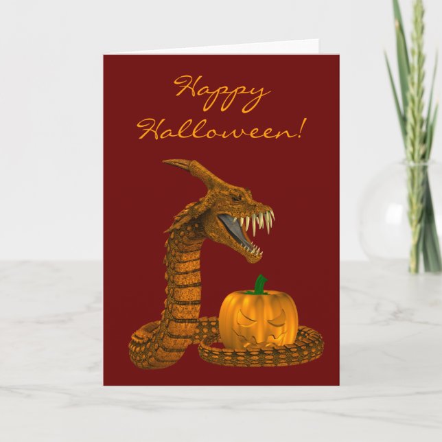 Scary Snake Protection a Pumpkin Kort (Framsida)