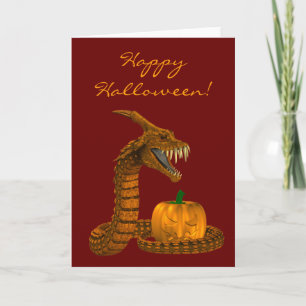 Scary Snake Protection a Pumpkin Kort