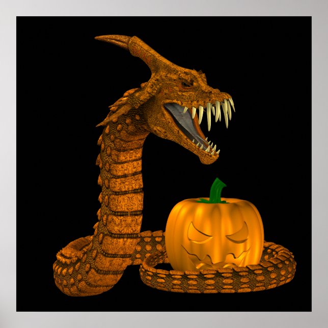 Scary Snake Protection a Pumpkin Poster (Framsidan)