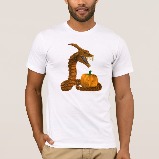 Scary Snake Protection a Pumpkin T-shirt (Framsida)