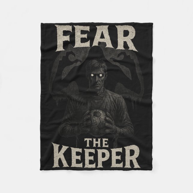 Scary Soccer Goalkeeper Horror Fear The Keeper Hal Fleecefilt (Framsidan)