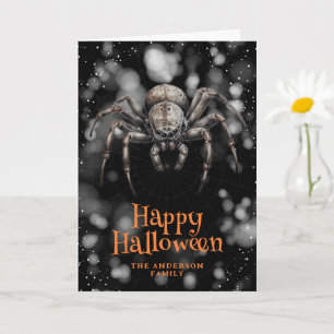 Scary Spider Cobweb Happy halloween Kort