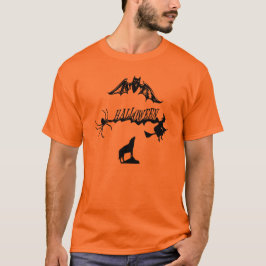 Scary Spider Fladdermus Varg Witch på Broom Hallow T Shirt