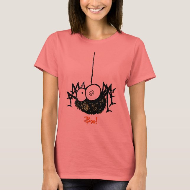 Scary Spider Halloween T-shirt (Framsida)