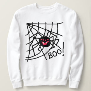 Scary Spider på Webben Halloween Sweatshirt T Shirt