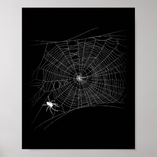 Scary Spindelnät - svart Widow Halloween Poster