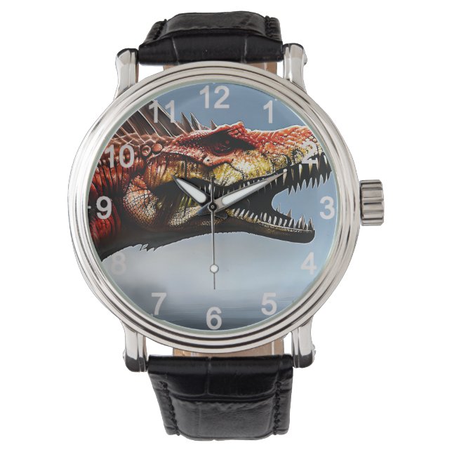 Scary Spinosaurus Dinosaur Armbandsur (Framsida)