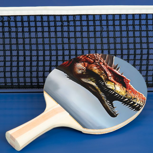 Scary Spinosaurus Dinosaur, Ping Pong Paddle Pingisracket (Insitu)