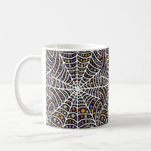 Scary Spooky Cobweb Collage Coffee Mugg