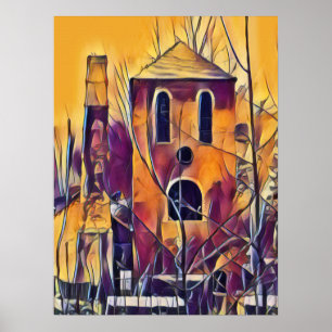 SCARY SPOOKY HALLOWEEN ROLIGT POSTER