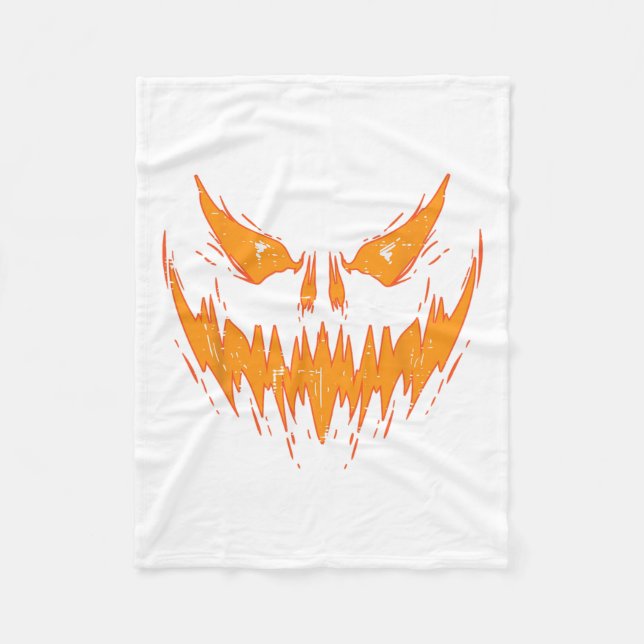 Scary Spooky Jack o lantern Ansikte Pumpkin Hallow Fleecefilt (Framsidan)