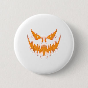 Scary Spooky Jack o lantern Ansikte Pumpkin Hallow Knapp
