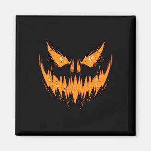 Scary Spooky Jack o lantern Ansikte Pumpkin Hallow Magnet