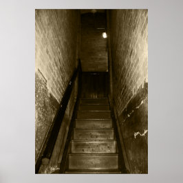 Scary Stairwell går upp Creepy Halloween Props Poster