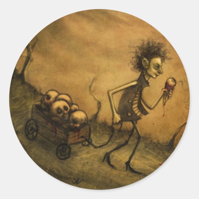 Scary Stories Stickers Runt Klistermärke (Framsida)