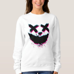 Scary Stroke Smile Ansikte Glitch Happy halloween T Shirt