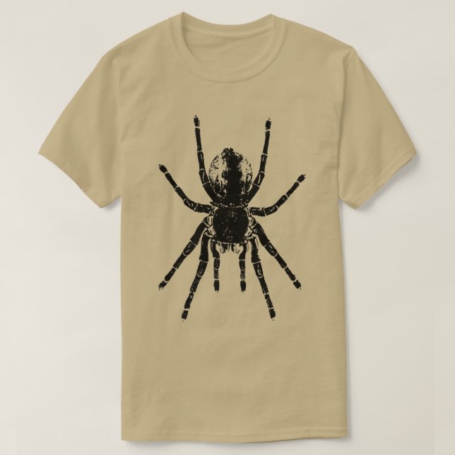 Scary Tarantula Spider Black Arachnid  T Shirt (Design framsida)